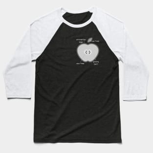 Anatomy Of An Apple With Funny Labels Baseball T-Shirt